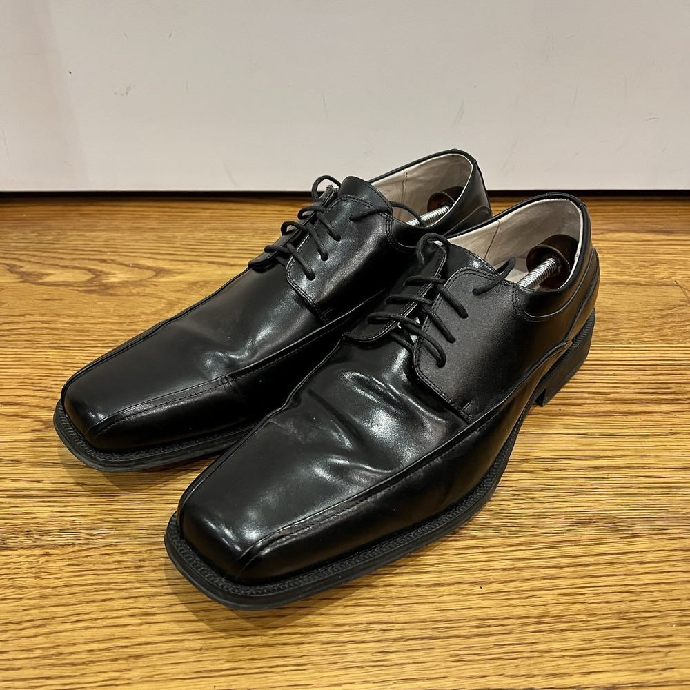 Florsheim Alverson Black Leather Bicycle Toe Oxford Dress Shoes Men Size 13D‎